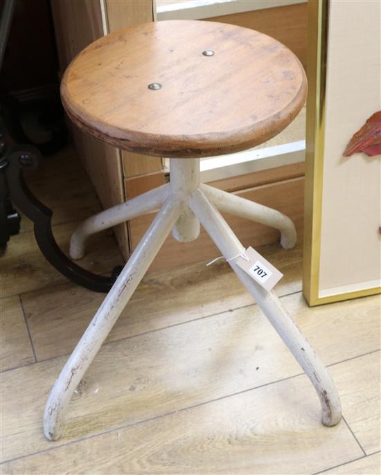 An artists stool W.50cm at base